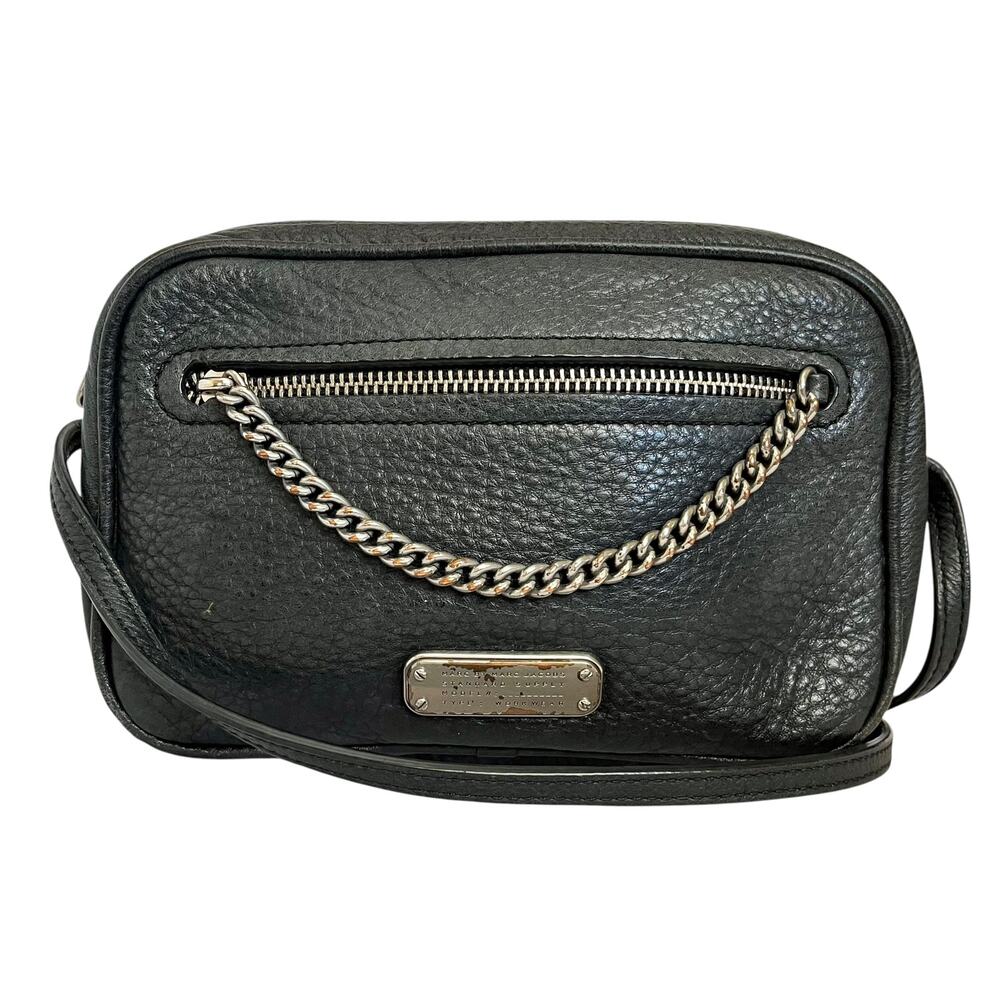 Marc by Marc Jacobs Sally Chain Black Leather Crossbody Bag